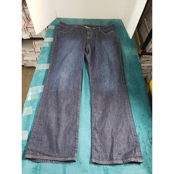 Talbots Denim - Talbots Jeans Size 18 W Womens Blue Stretch Pants Denim Ladies Mid Rise Bootcut